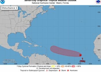 Atlantic Disturbance Now Has 70% Chance of Cyclone Formation