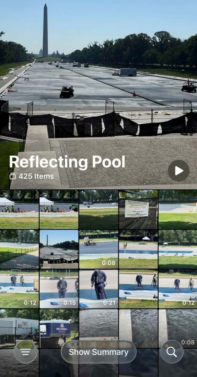 How I spent my summer: At the Reflecting Pool