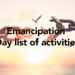 Emancipatiion Day list of activities