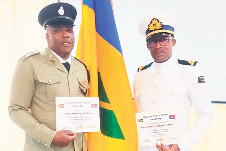 Vincentian police complete regional Junior Officers’ course in Guyana