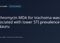 Azithromycin MDA for trachoma was associated with lower STI prevalence in Nauru