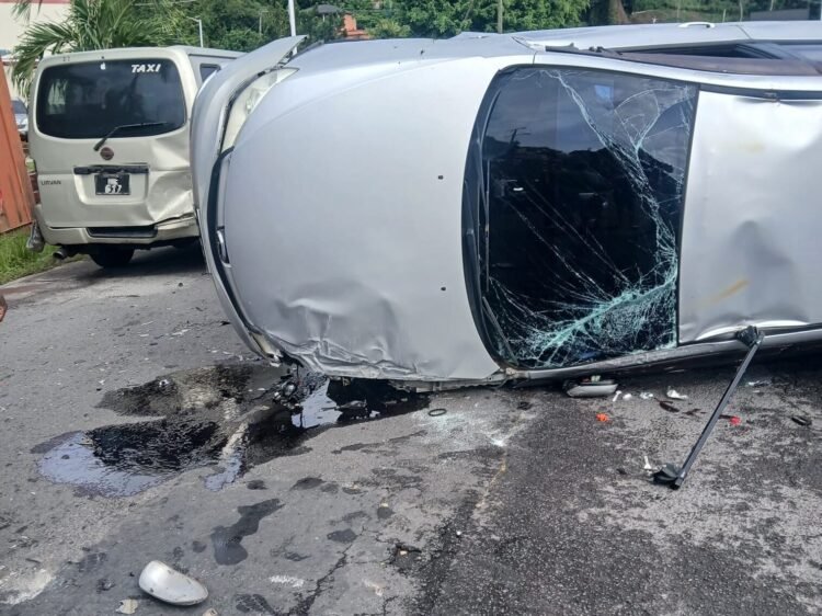 Vehicle accident at Fond Cole near Coast Guard Base