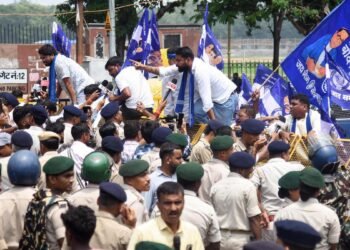 Bhim Army activists clash with police in Patna during protest over job exam irregularities