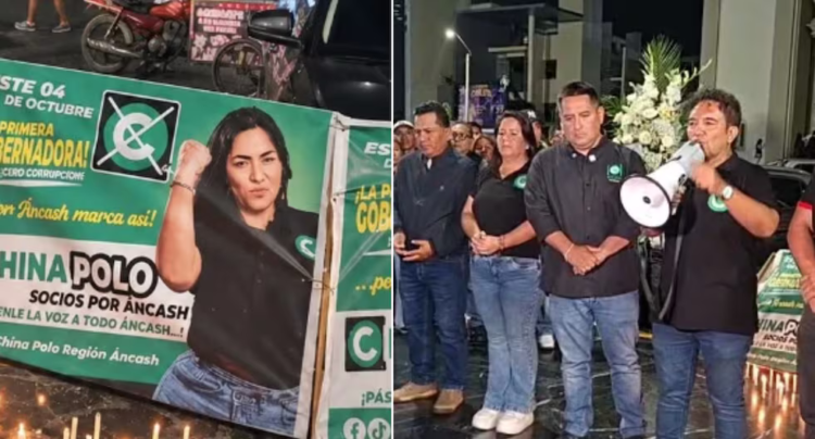 ‘China Polo’ case: vigil held for Susy Aponte after murder of candidate in Caraz