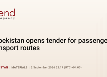 Uzbekistan opens tender for passenger transport routes
