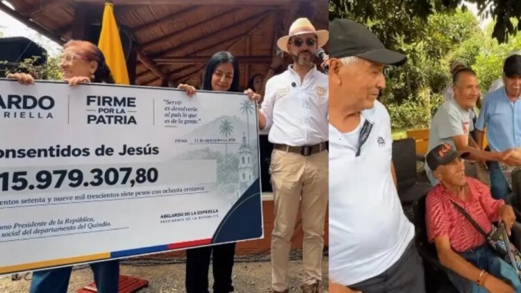 President Abelardo De La Espriella donated his first salary to geriatric homes in Quimbaya: ‘It was a sacred promise that I made and I am going to keep it’