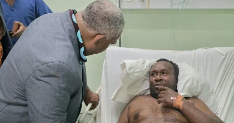 A difficult meeting, sharing the pain