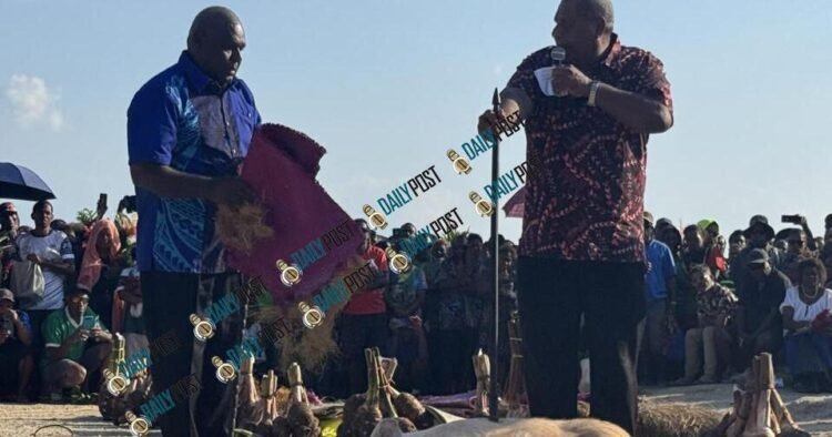 Ambae chiefs thank SAR teams, perform custom ritual for 37 missing