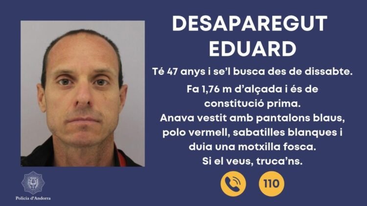 The Andorran police are looking for a 47-year-old resident of Ordino who has been missing since Saturday