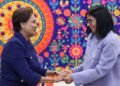 ‘I LOVE YOU TOO KAMLA!’Venezuelan President echoes PM’s words of affection as the two leaders hug and make up after months of strained relations; Kamla no longer persona no grata in Caracas