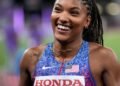 Long jump champion Davis-Woodhall suffers concussion in head-on collision | Sports