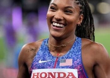 Long jump champion Davis-Woodhall suffers concussion in head-on collision | Sports