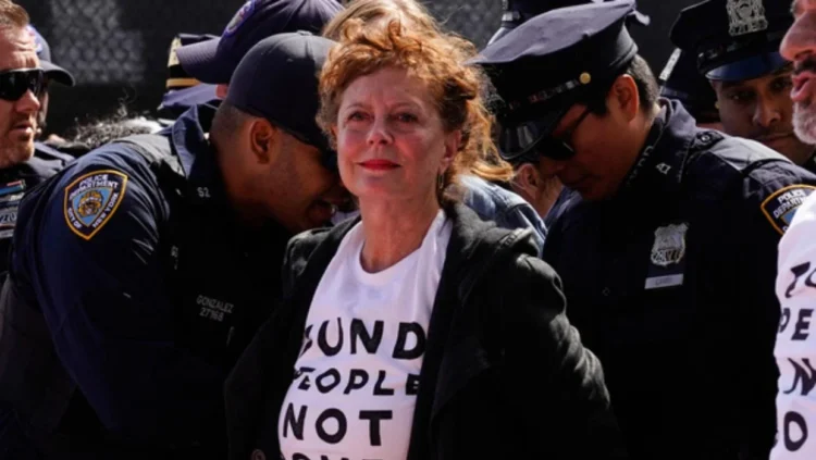 Watch: Oscar winner Susan Sarandon arrested amid protests over Netanyahu UN address