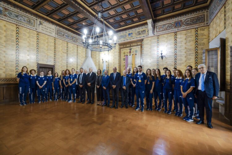 San Marino Team received by the Captains Regent after the Taranto Games