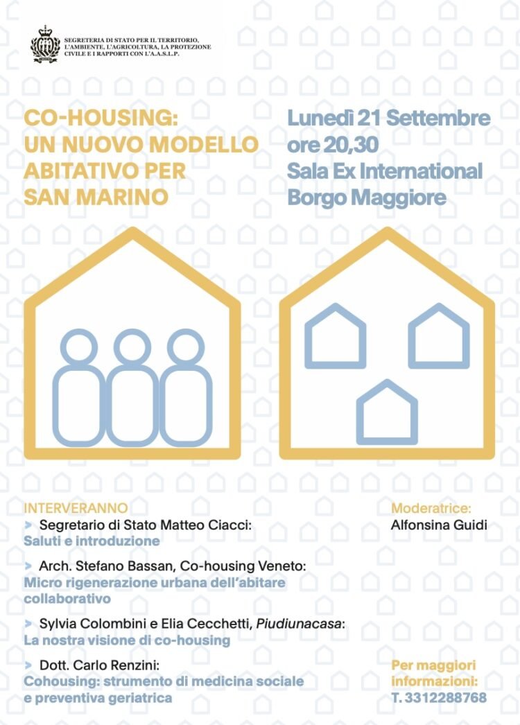 Co-housing, new rules and incentives in San Marino: public discussion on Monday