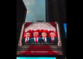 The photo of the KLA foursome is displayed in Times Square