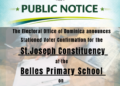 ANNOUNCEMENT: Stationed voter confirmation for St. Joseph constituency at Belles Primary School