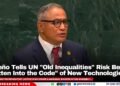Briceño Tells UN “Old Inequalities” Risk Being “Written Into the Code” of New Technologies