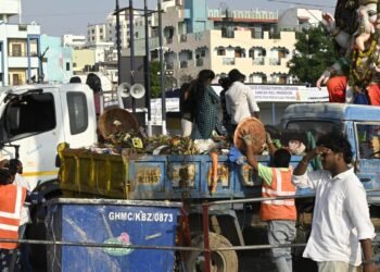 Waste from Ganesh festival 40% more this year; 400% more from three years ago