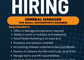 VACANCY ANNOUNCEMENT: General Manager for small watersports business