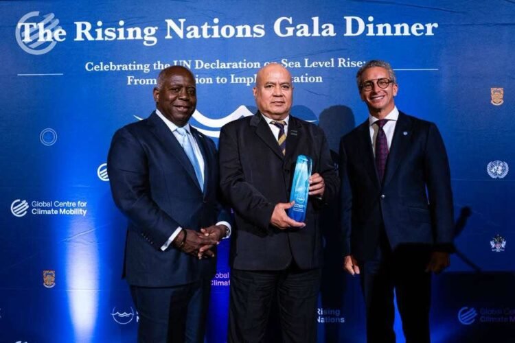 Tuvalu PM honoured for climate leadership