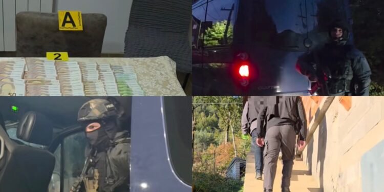 Footage from Operation “File 23”: 9 arrested for war crimes are detained for 48 hours, the first weapon is seized