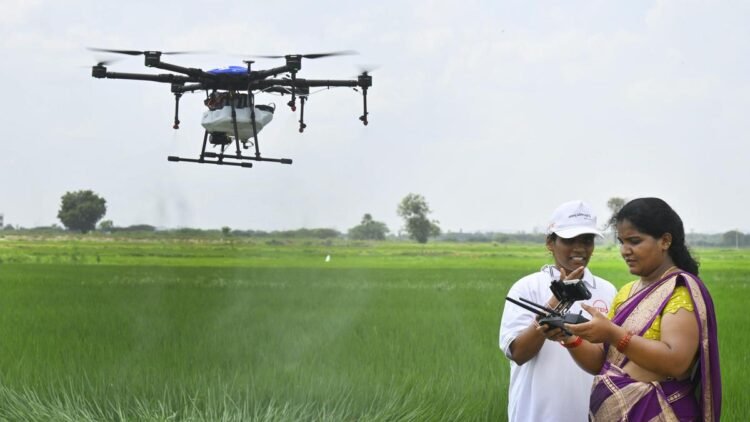 Women take the controls as farms embrace new tech in Telangana