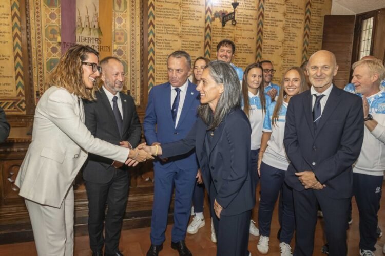 The senior women’s national team received in audience by the Most Excellent Captains Regent