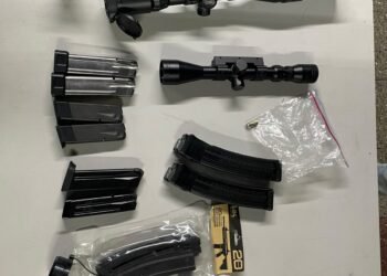 La Romaine man arrested as firearm magazines and scopes seized