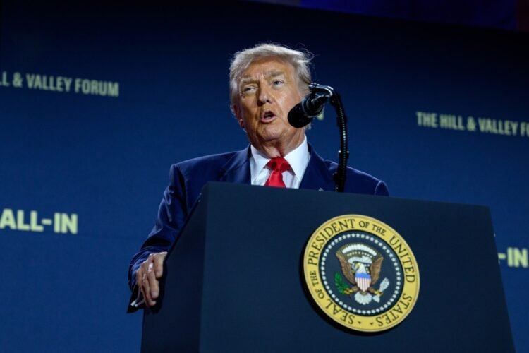 Trump says U.S. striking Iranian targets near Strait of Hormuz
