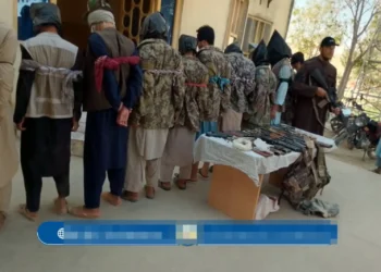 Jawzjan A group of robbers was arrested with a number of weapons in Akche district