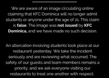 KFC responds to fake image circulating online claiming individuals under 21 were banned from their store