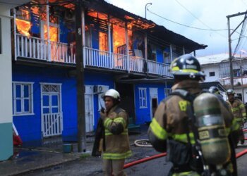 Fire in Calidonia: 38 families affected and no one injured