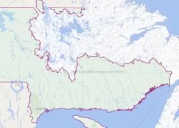 Is this Quebec riding encroaching on Newfoundland and Labrador? Depends who you ask