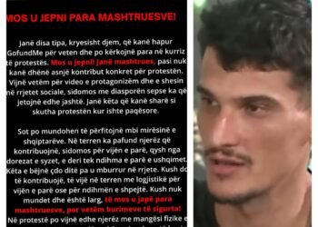 Accused of embezzling protest funds, activist Jurgen Shpërdhea reacts: Publishes transfers and GoFundMe accounts – Shqip.com