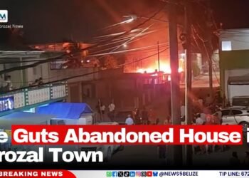 Fire Guts Abandoned House in Corozal Town