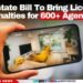Real Estate Bill To Bring Licensing and Penalties for 600+ Agents