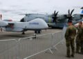 Military surveillance drone of five tons flies for the first time over Denmark