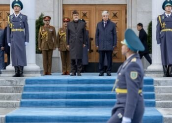 His Majesty arrives in Kazakhstan