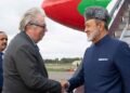 HM arrives in the United Kingdom