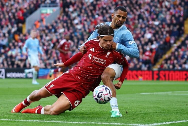 Football: Soccer-Man City silence hostile Anfield with 3-0 win over Liverpool