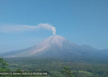Indonesia’s Mount Semeru erupts at least 10 times, spews ash up to 900 metres
