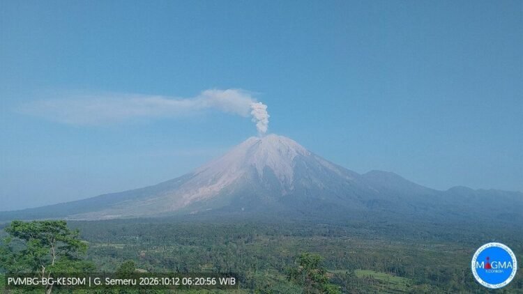 Indonesia’s Mount Semeru erupts at least 10 times, spews ash up to 900 metres