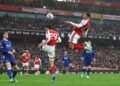Football: Soccer-Gabriel shines at both ends as Arsenal ease past Everton to go level with Man City