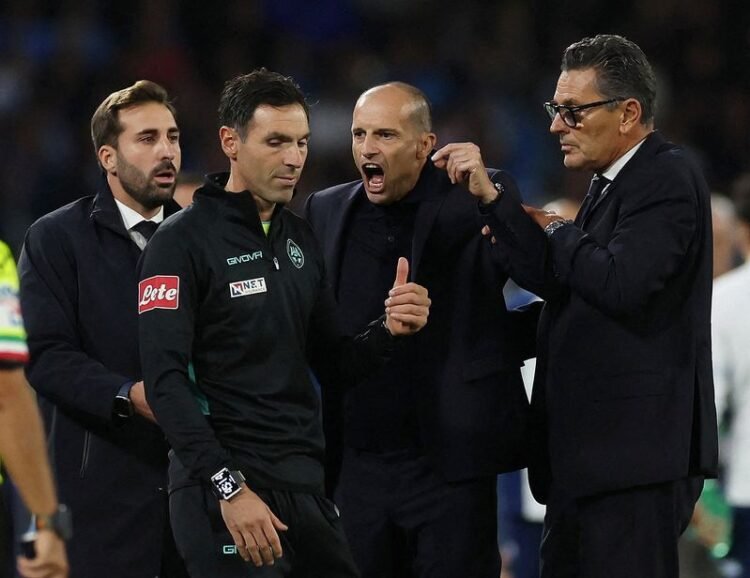 Football: Soccer-Napoli coach Allegri handed two-match ban over outbursts in Roma clash