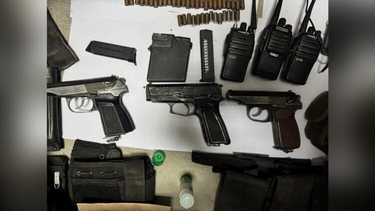 A cache of weapons was discovered at a customs clearance site in Osh