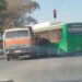 There is another accident involving a bus in Bishkek, this time a collision with a KamAZ truck.