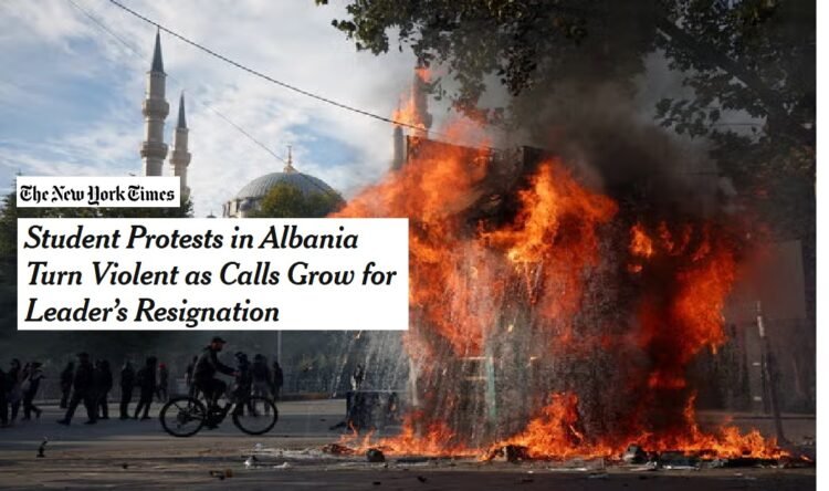 “Combination of dissatisfaction with Zvrnec, corruption and high cost of living” what the NYT writes about the protests in Albania