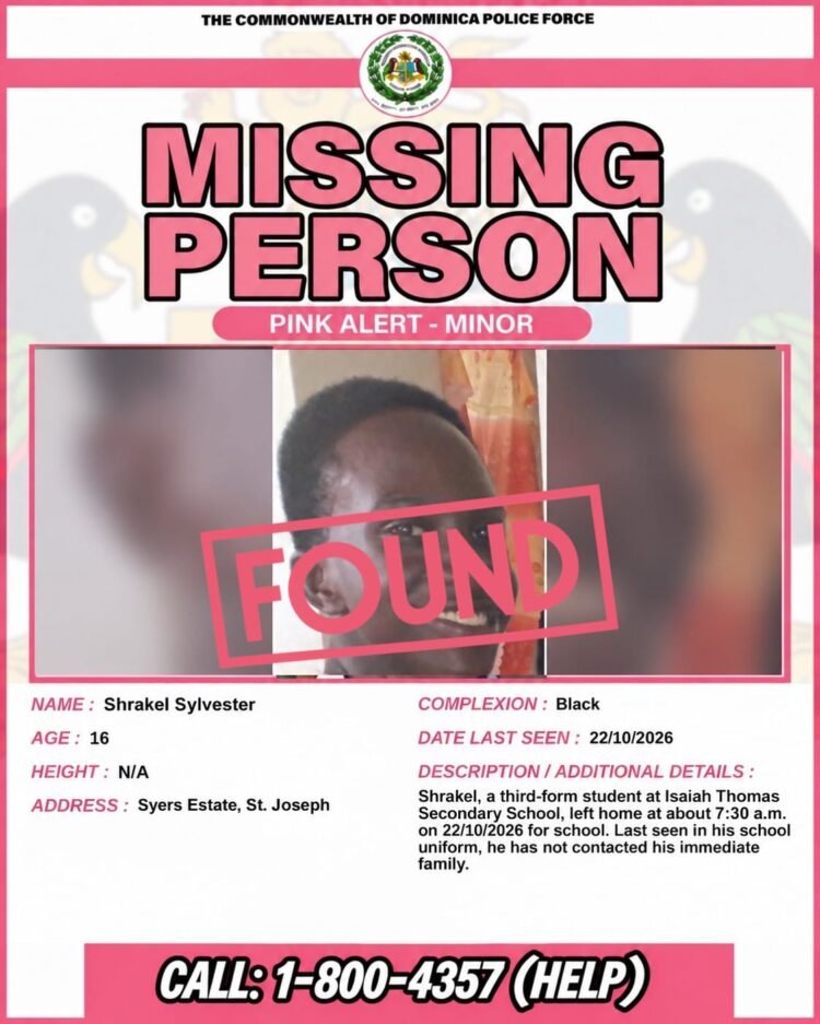 UPDATE: (FOUND) Missing Person Alert Pink – Shrakel Sylvester