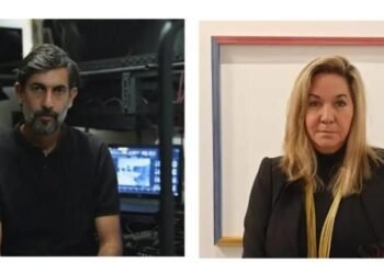 Fidel García and Cristina Vives in Galleria Continua